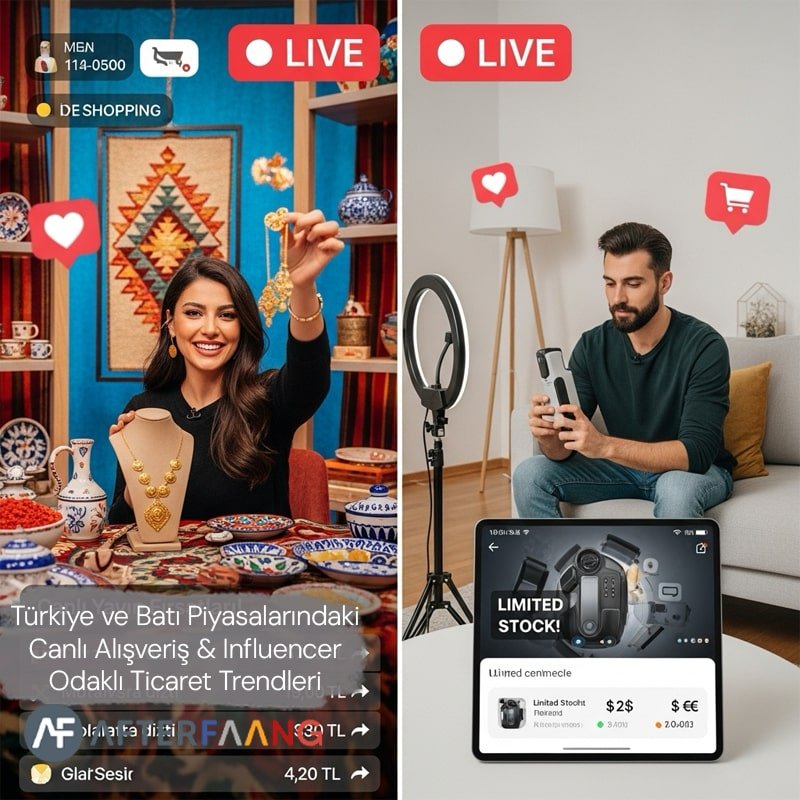 Türkiye ve Batı Piyasalarındaki Canlı Alışveriş & Influencer Odaklı Ticaret Trendleri